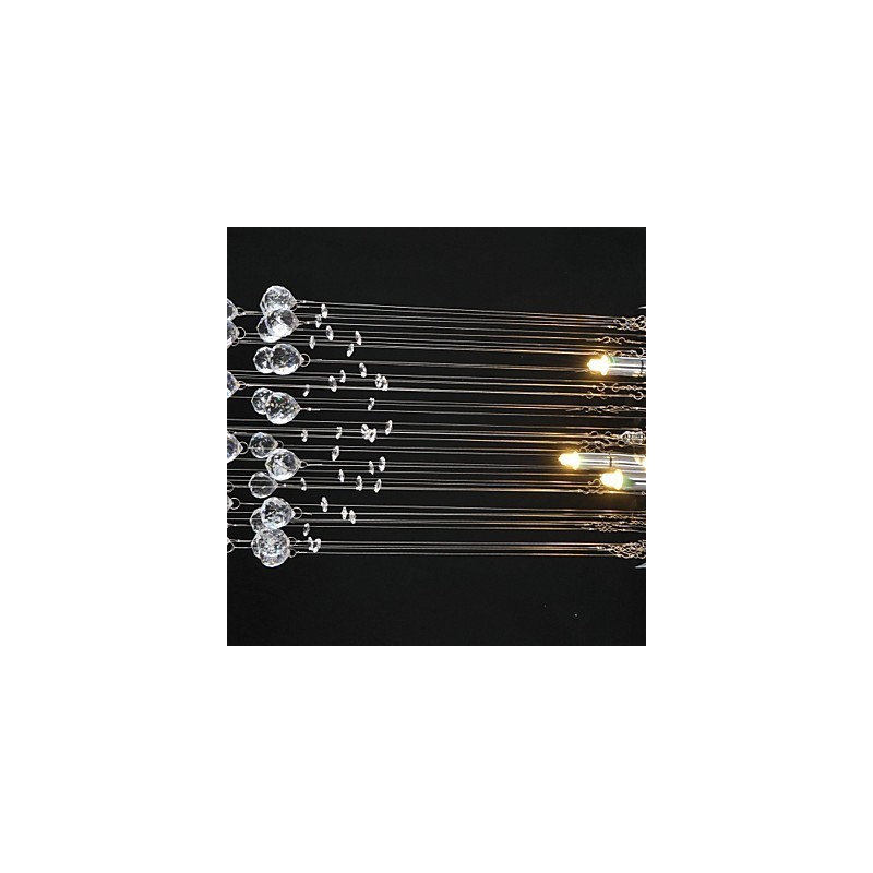 Traditional Classic Crystal Chrome Metal Flush Mount