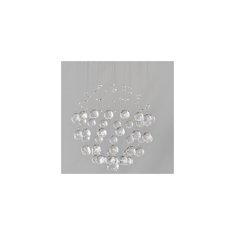 Traditional Classic Crystal Chrome Metal Flush Mount