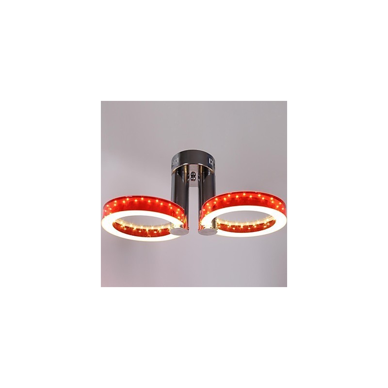 WarmWhite White Acrylic Red Chandelier with 2 Light