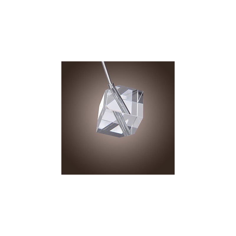 Modern Contemporary Island Crystal Chrome Pendant Light