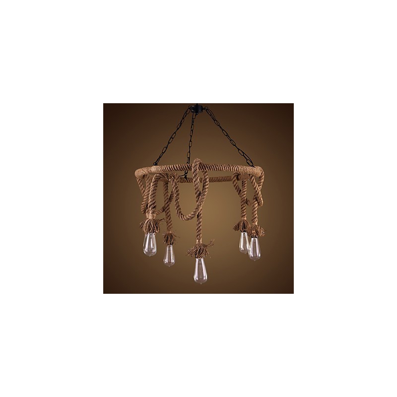 American Country Hemp Chandelier