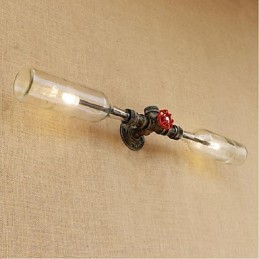 Retro Industry Wind Designer Water Bottle Lamp Wall Light Grey