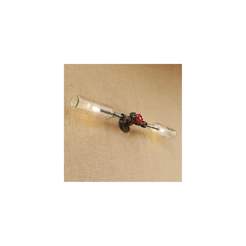 Retro Industry Wind Designer Water Bottle Lamp Wall Light Grey