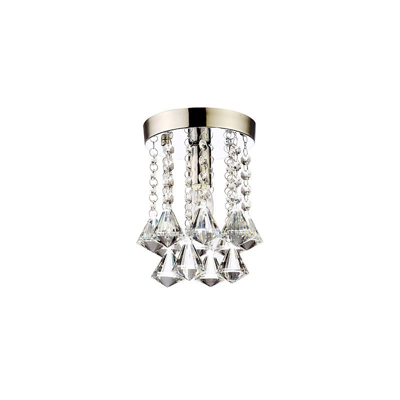 Modern Contemporary Traditional Classic Country Crystal Mini Style Chrome Crystal Flush Mount