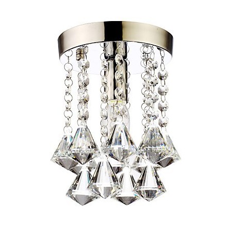 Modern Contemporary Traditional Classic Country Crystal Mini Style Chrome Crystal Flush Mount