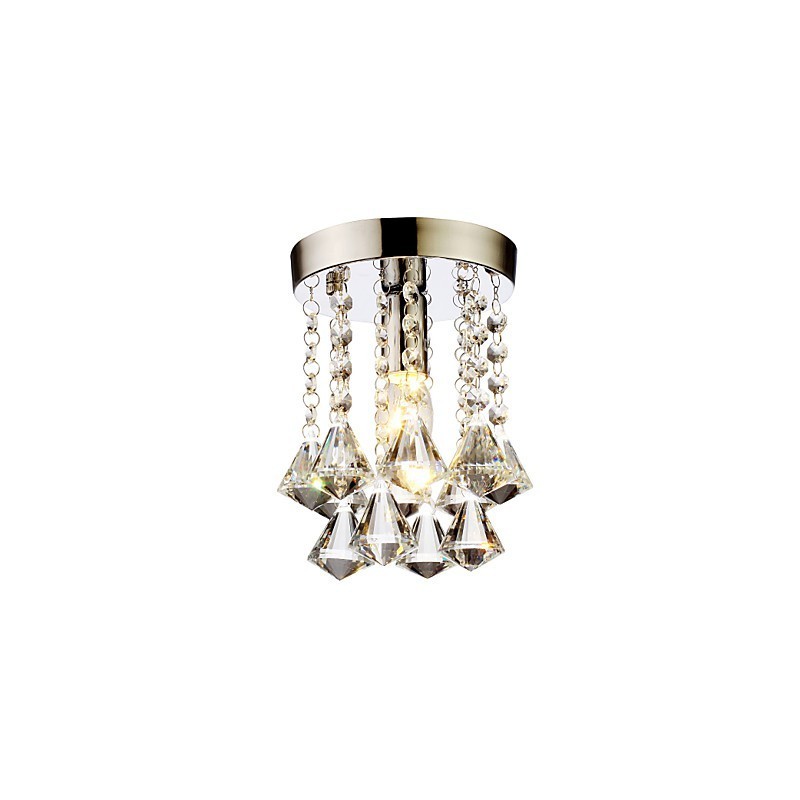 Modern Contemporary Traditional Classic Country Crystal Mini Style Chrome Crystal Flush Mount