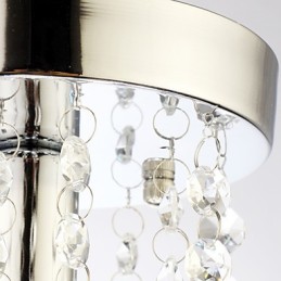 Modern Contemporary Traditional Classic Country Crystal Mini Style Chrome Crystal Flush Mount