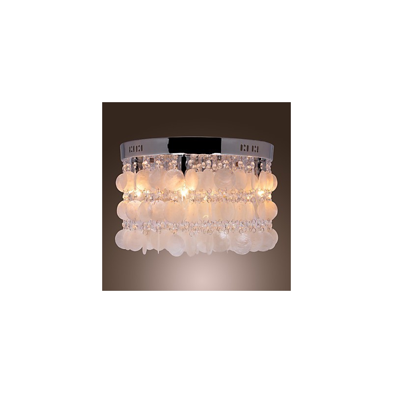 Modern Contemporary Crystal Mini Style Chrome Flush Mount