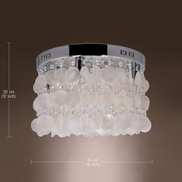Modern Contemporary Crystal Mini Style Chrome Flush Mount