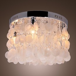 Modern Contemporary Crystal Mini Style Chrome Flush Mount