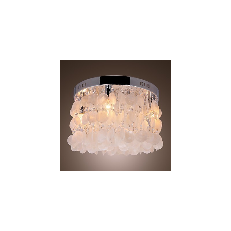 Modern Contemporary Crystal Mini Style Chrome Flush Mount