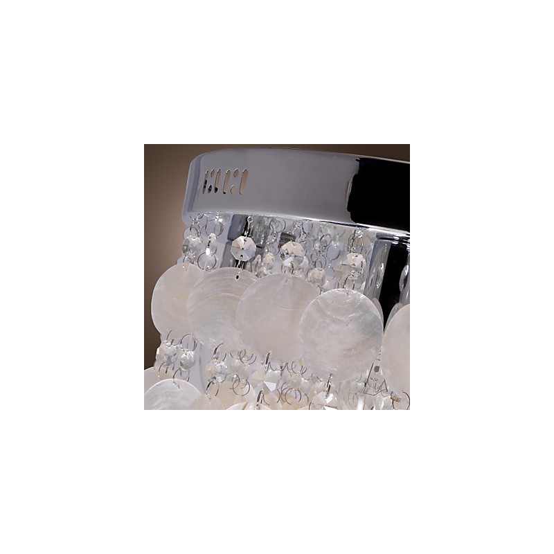 Modern Contemporary Crystal Mini Style Chrome Flush Mount