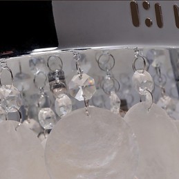 Modern Contemporary Crystal Mini Style Chrome Flush Mount