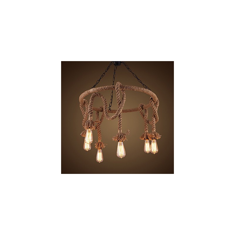 American Country Hemp Chandelier