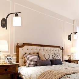 Traditional Classic Country Retro Painting Feature for Wall Sconces Wall Light