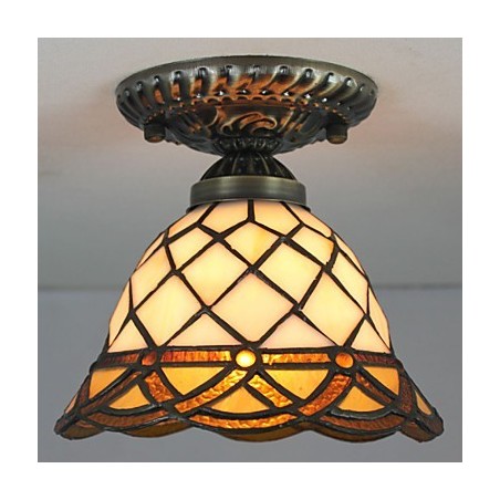 European Rural Creative Arts Stained Glass Absorb Dome Lamp Light