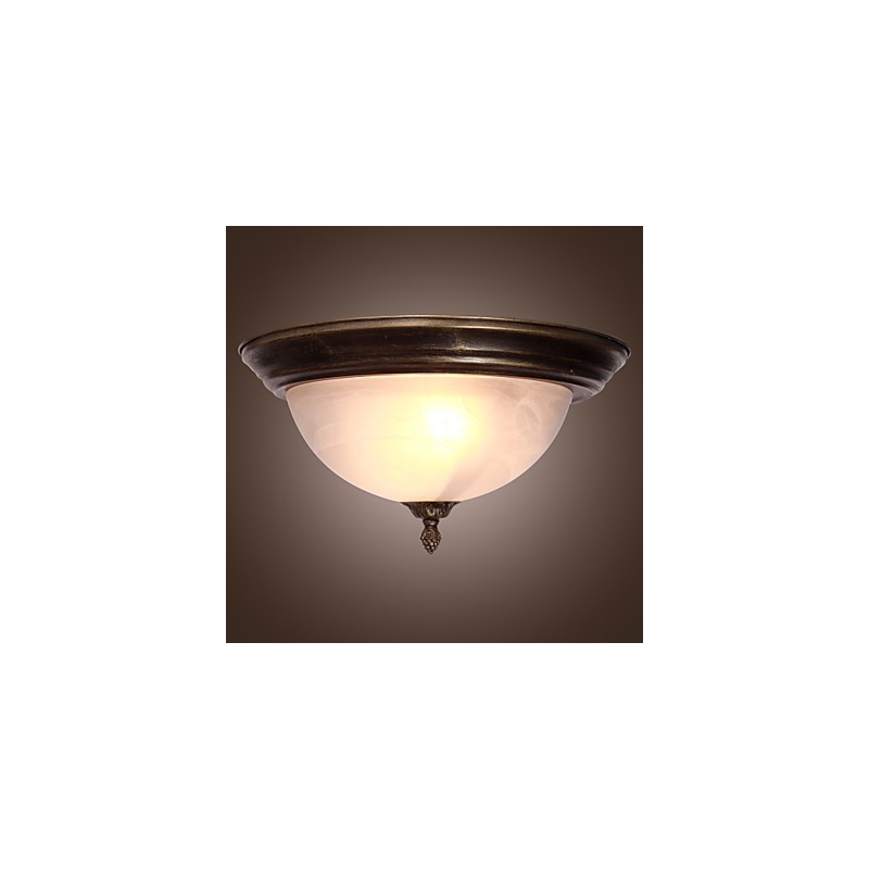Antique Inspired Flush Mount with 2 Lights