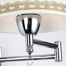 Modern Contemporary Rustic Lodge Modern Comtemporary Country Chrome Feature for Crystal Swing Arm Wall Lamp