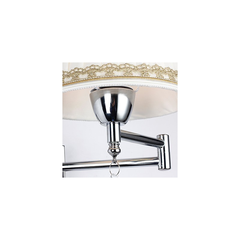 Modern Contemporary Rustic Lodge Modern Comtemporary Country Chrome Feature for Crystal Swing Arm Wall Lamp