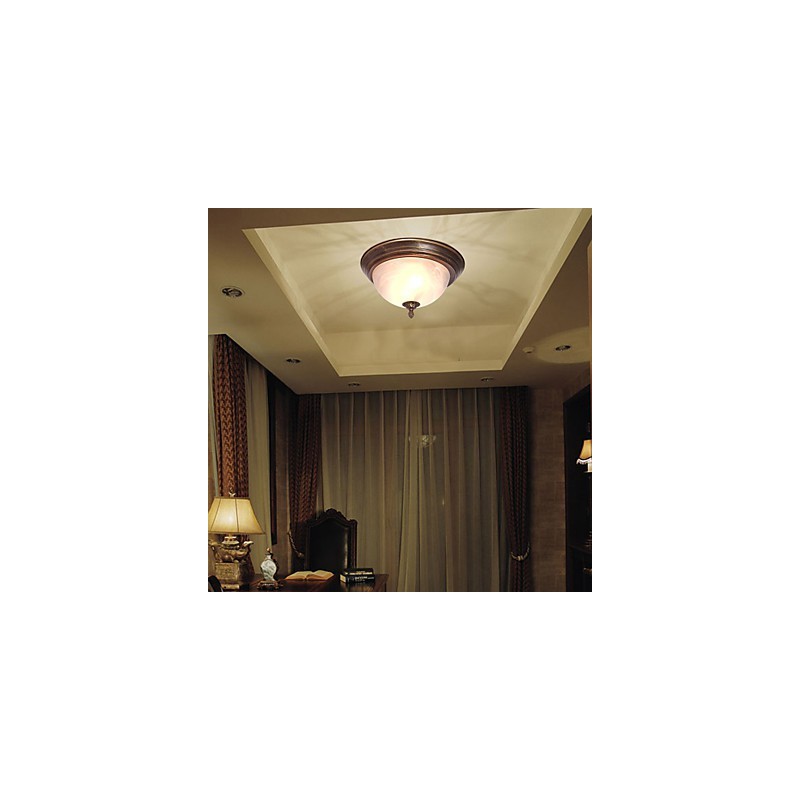 Antique Inspired Flush Mount with 2 Lights