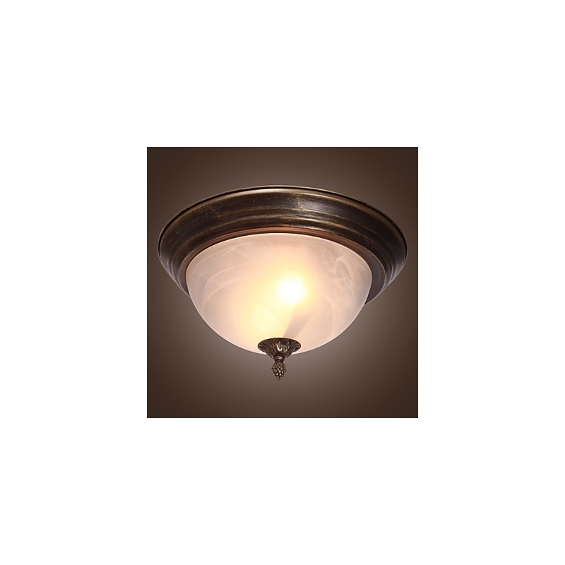Antique Inspired Flush Mount with 2 Lights