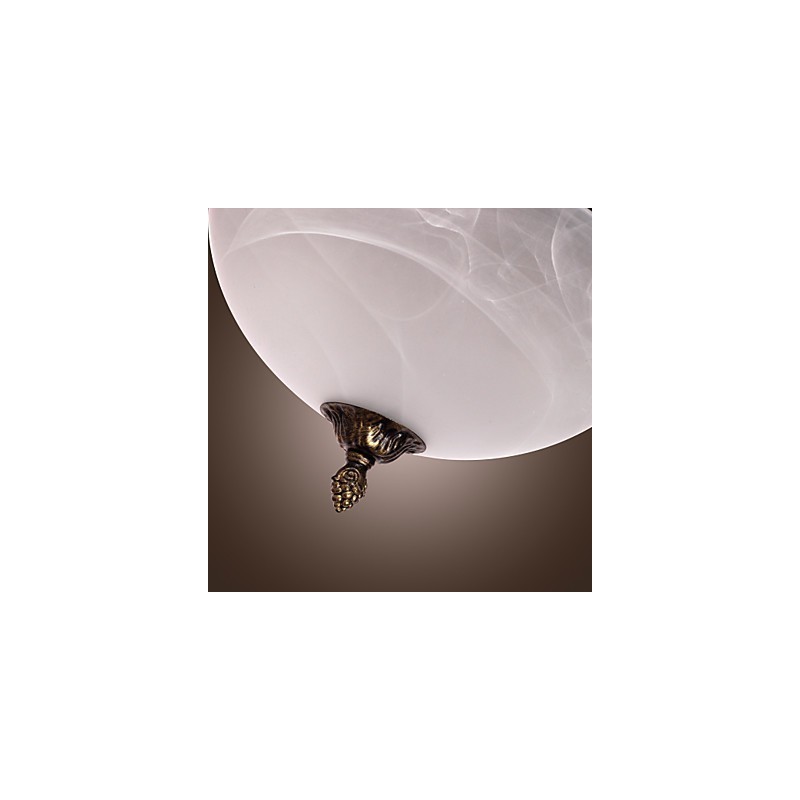 Antique Inspired Flush Mount with 2 Lights