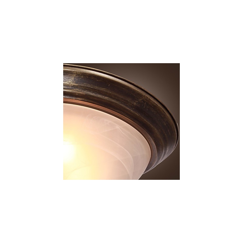 Antique Inspired Flush Mount with 2 Lights