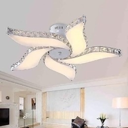 Modern Contemporary Crystal Metal Flush Mount