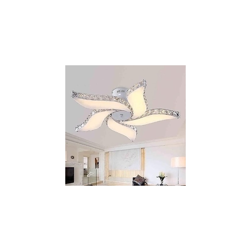 Modern Contemporary Crystal Metal Flush Mount