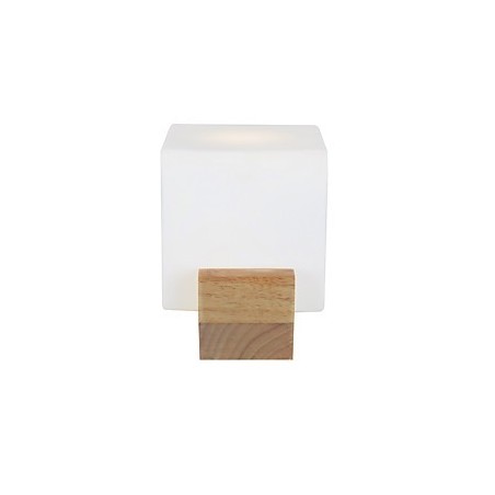 Simple Wall Lamp Bedside Desk Lamp With Glass Shade and Solid Wood for Bedroom Dresser Living Room Baby Room College Dorm Coffee Table Bookcas