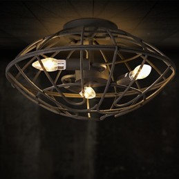 Retro Mini Style Painting Metal Flush Mount