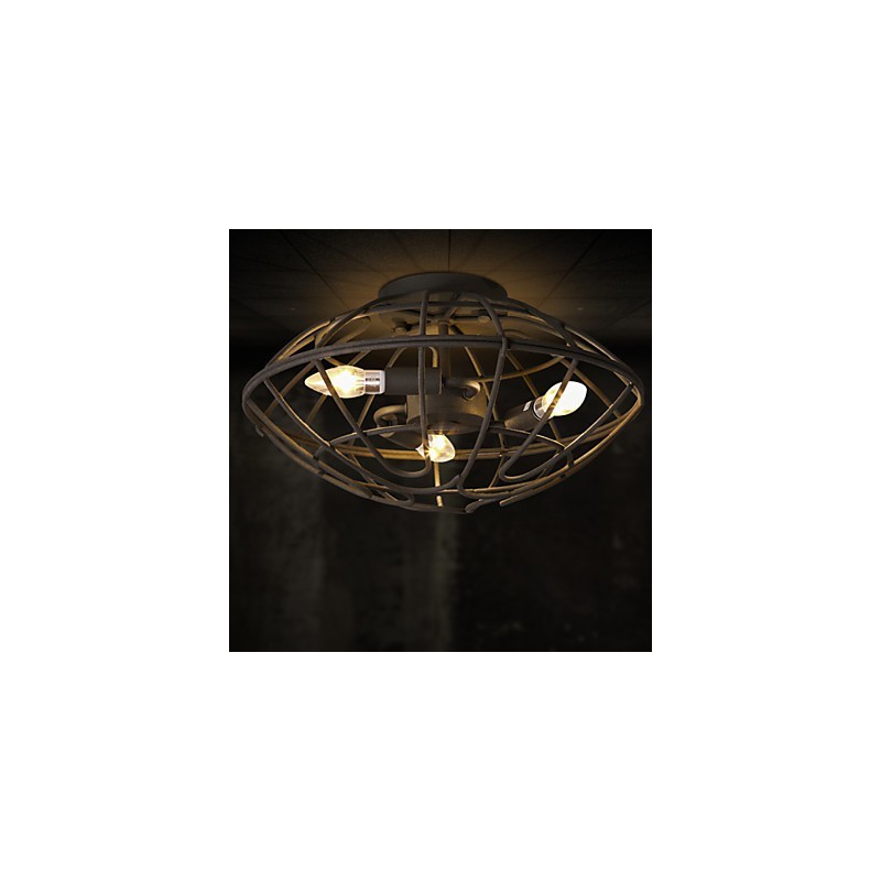 Retro Mini Style Painting Metal Flush Mount