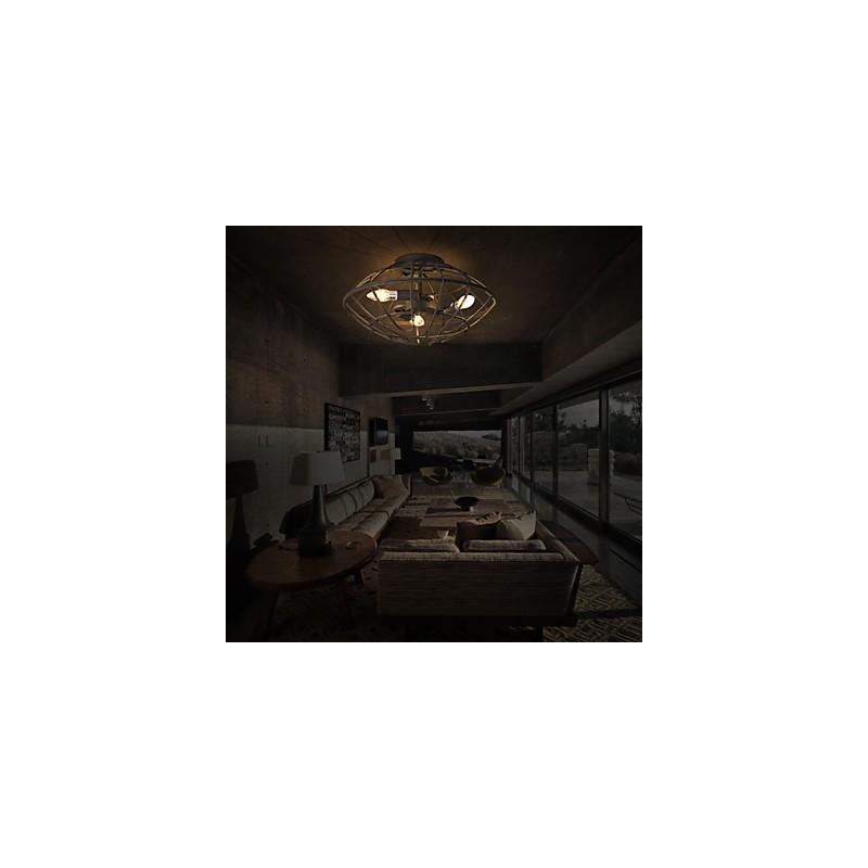 Retro Mini Style Painting Metal Flush Mount