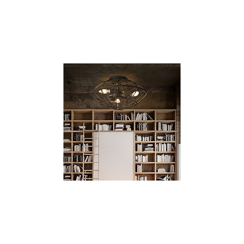 Retro Mini Style Painting Metal Flush Mount