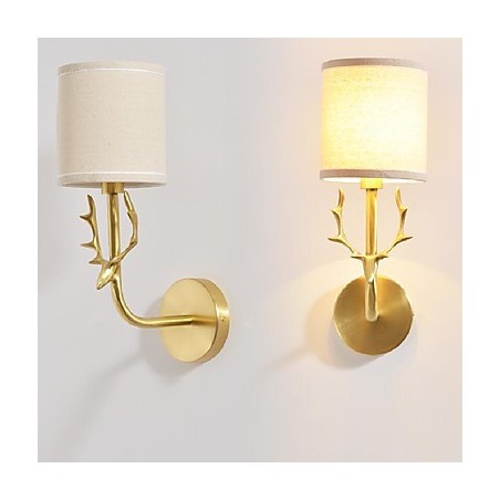 Simple Vintage Traditional Classic Brass Feature for Mini Style Ambient Light Wall Sconces Wall Light