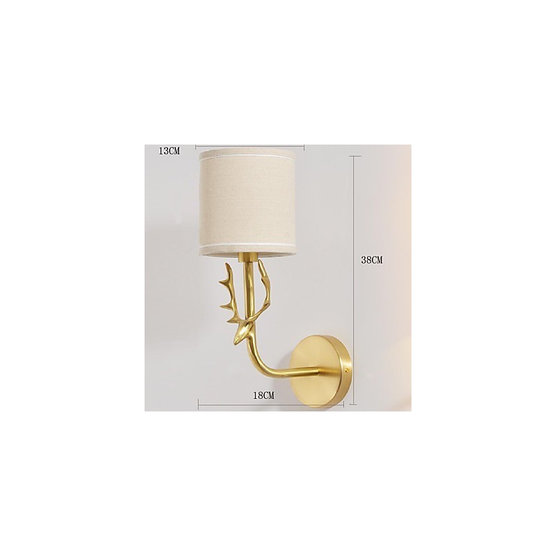 Simple Vintage Traditional Classic Brass Feature for Mini Style Ambient Light Wall Sconces Wall Light