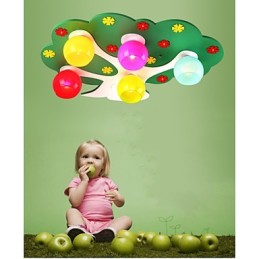 Modern Contemporary Wood Bamboo Flush Mount