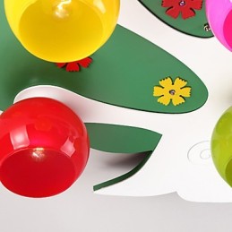 Modern Contemporary Wood Bamboo Flush Mount