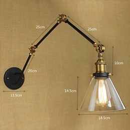 Simple Vintage Country Retro Painting Feature for Swing Arm Eye Protection Ambient Light