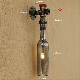 Smoke Gray Water Bottle Wall Lamp Wall Light