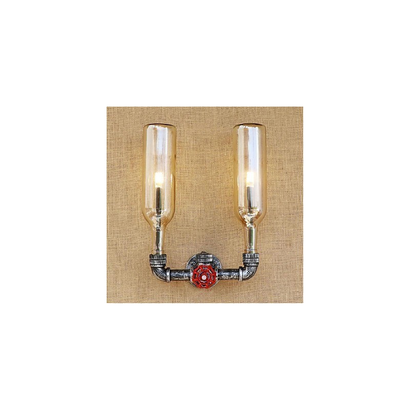 Retro Industrial Wind Switch Water Bottle Wall Lamp Wall Light Amber