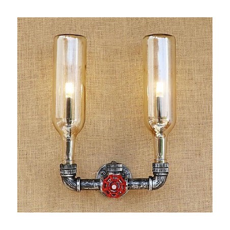 Retro Industrial Wind Switch Water Bottle Wall Lamp Wall Light Amber