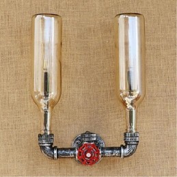 Retro Industrial Wind Switch Water Bottle Wall Lamp Wall Light Amber