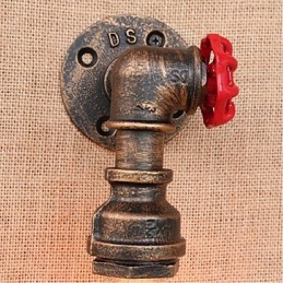 Nostalgia Simple Water Pipe Decorative Small Wall Lamp Wall Light