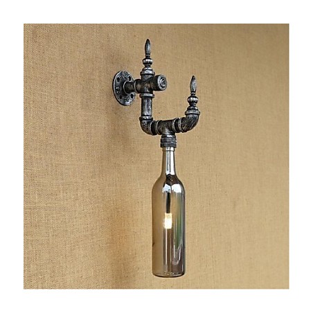Retro Nostalgia With Switch Cafe Bar Restaurant Aisle Water Pipe Bottle Wall Lamp