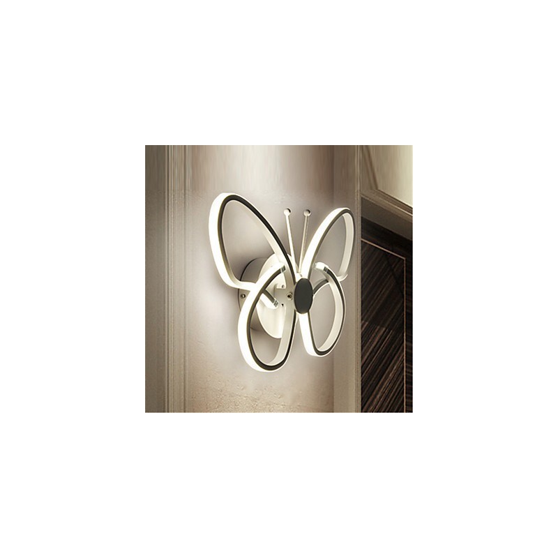 Modern Wall Lights Butterfly Shape Creative Metal Acrylic Living Room Hallway Bedroom Hotel rooms Bedside Lamp
