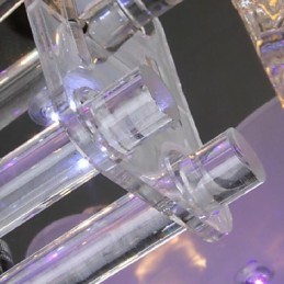 Modern Contemporary Crystal Electroplated Glass Flush Mount