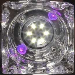 Modern Contemporary Crystal Electroplated Glass Flush Mount