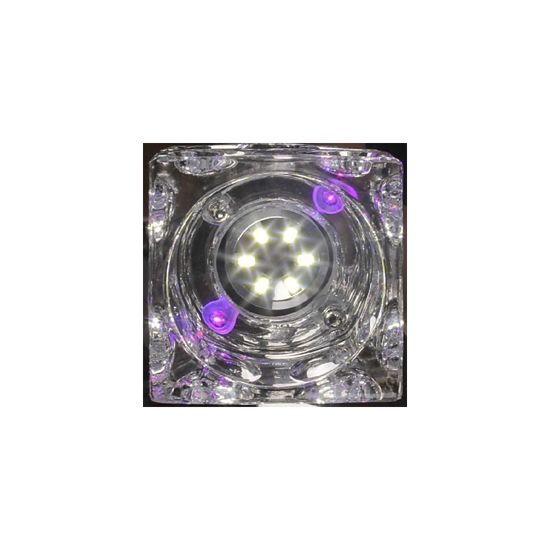Modern Contemporary Crystal Electroplated Glass Flush Mount