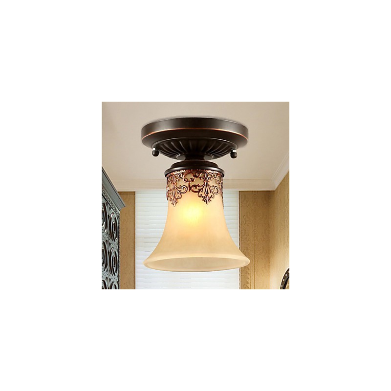 Vintage Country Island Painting Metal Flush Mount